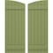 Ekena Millwork Americraft 6-Board (2 Batten) Wood Joined Board-n-Batten Shutters w/Ellipt Top, ARW101BE621X77MGH, PR ARW101BE621X77MGH - alternate 1